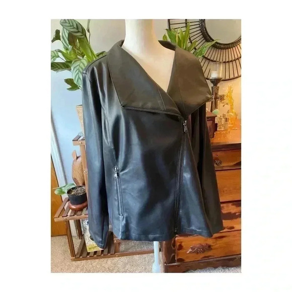 Halogen Faux Leather Jacket Size 1X - Picture 6 of 7